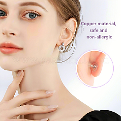 100 шт. латунные серьги-клещи с подушечкой&nbsp;KK-YW0002-43G