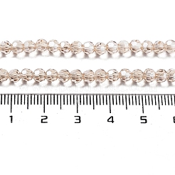 Galvanisieren transparente Glasperlen Stränge&nbsp;LS-EGLA-A035-T4mm-A22