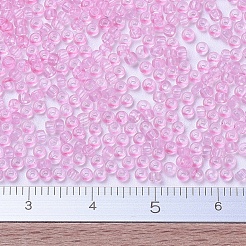 MIYUKIラウンドロカイユビーズ  日本製シードビーズ  11/0  （rr1320)染め透明パールピンク  11/0  2x1.3mm  穴：0.8mm  約50000個/ポンド&nbsp;SEED-G007-RR1320