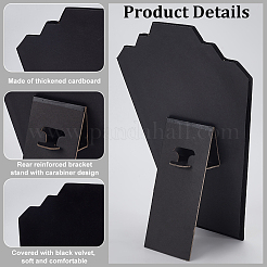 Бархатные с картонными стендами для ожерелья и бюста NDIS-WH0017-05A