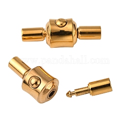 304 Edelstahl Bajonettverschlüsse, golden, 22x9 mm, Bohrung: 3 mm