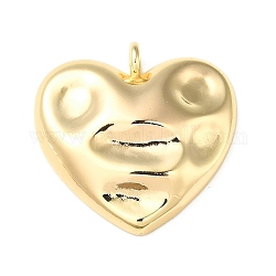 Brass Pendants, Heart, Real 18K Gold Plated, 30.5x31x7mm, Hole: 3.5mm