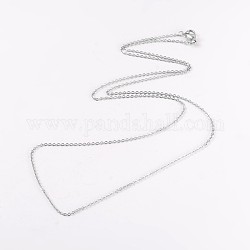304 Stainless Steel Cable Chain Necklaces, with Lobster Claw Clasps, Stainless Steel Color, 20 inch(50.8cm)