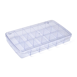 Plastic Bead Containers, Box, Clear, Size: about 290mm long, 170mm wide, 42mm thick