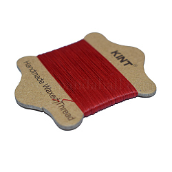 Cuerda de nylon encerado, de color rojo oscuro, 0.45mm, aproximadamente 21.87 yarda (20 m) / tarjeta
