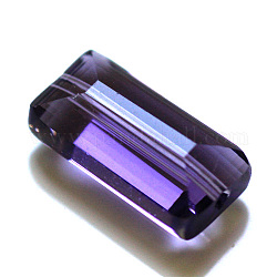 Abalorios de cristal austriaco de imitación, aaa grado, facetados, Rectángulo, azul oscuro, 8x14x5.5mm, agujero: 0.9~1 mm