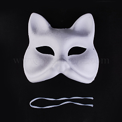 Masques de visage de papier de parti, fox, blanc, 18x18.6 cm