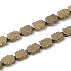 Electroplated Synthetic Non-Magnetic Hematite Beads Strands, Oval, Antique Bronze Plated, 4.5~5x3~3.5x1mm, Hole: 0.5mm, about 85pcs/strand, 16.34''(41.5cm)