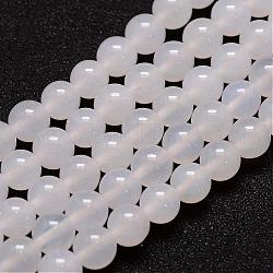 Chapelets de perles d'agate naturelle, ronde, 6mm, Trou: 1mm, Environ 62 pcs/chapelet, 14 pouce