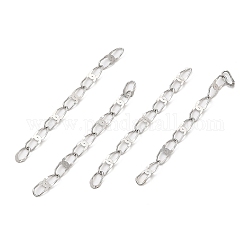 304 Stainless Steel End Chains, Chain Extenders, Soldered, Stainless Steel Color, 35x2.5mm