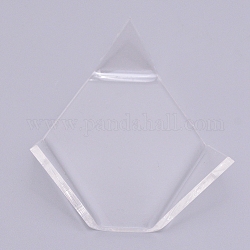 Acrylic Triangle Display Holder, for Geodes Rock Mineral Agate Fossil, Clear, 7.7x6.6x3.5cm