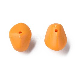Opake Legierung Perlen, Nuggets, orange, 12.5x18x13 mm, Bohrung: 1.6 mm, ca. 360 Stk. / 500 g