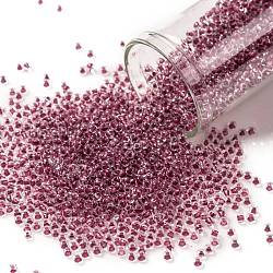 TOHO Round Seed Beads, Japanese Seed Beads, (1015) Blush Lined Crystal, 11/0, 2.2mm, Hole: 0.8mm, about 5555pcs/50g