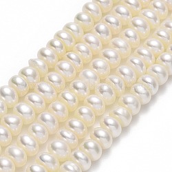 Brins de perles de culture d'eau douce naturelles, ronde, linge, 5~6x5.5x4mm, Trou: 0.6mm, Environ 92~101 pcs/chapelet, 15~15.12'' (38.1~38.4 cm)