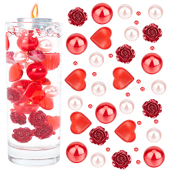 Ornamenti decorativi da tavolo in acrilico a tema San Valentino, candele a sospensione div artigianato ornamenti decorativi creativi, rosso, 19x19x10mm