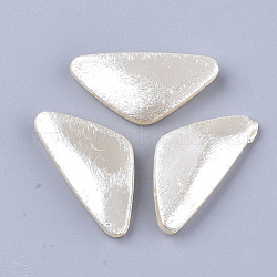 Perles d'imitation perles en plastique ABS, triangle, beige, 39x19x6.5mm, Trou: 1.8mm, environ 170 pcs/500 g