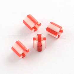 Recharges de perles à repasser en PE, colonne, rouge, 5x5mm, Trou: 3mm, environ 8000 pcs/500 g