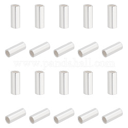 PH PandaHall 925 Sterling Silver Crimp Beads 20pcs Tube Spacer Beads 5mm End Stopper Beads Crimp Tube Beads Jewelry Crimping Beads for DIY Necklace Bracelet Jewelry Making Finding, 1.4mm Hole