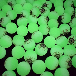Leuchtende künstliche Kunststoff-Hüpfbälle, im dunklen Augapfel leuchten, für Halloween-Streich-Requisitendekoration, Farbig, 30 mm