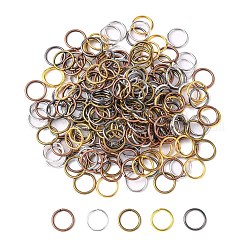 Open Jump Rings Brass Jump Rings, Mixed Color, 5x1mm, 18 Gauge, Inner Diameter: 3mm, about 6000pcs/500g