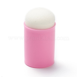 Пластиковые губки для пальцев, ремесленные губки мазки, для покраски, чернила, карты материалы, колонка, ярко-розовый, 32x18 мм