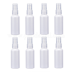 Transparente runde Schultersprayflasche, Mini-Spray-Parfüm-Flaschen, weiß, 11.1 cm, Kapazität: 50 ml