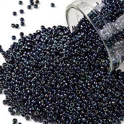 Cuentas de semillas redondas toho, Abalorios de la semilla japonés, (88) cosmos metálico, 15/0, 1.5mm, agujero: 0.7 mm, aproximamente 15000 unidades / 50 g