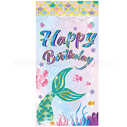 Enseigne de bannière suspendue en polyester, fournitures de décoration de fête toile de fond de célébration, rectangle, colorées, 180x90 cm