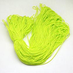 Cordes en polyester & spandex, 1 noyau interne, jaune vert, 2mm, environ 109.36 yards (100m)/paquet