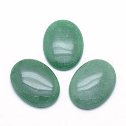 Cabochons d'aventurine vert naturel, ovale, 40x30x7.5~8mm