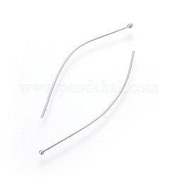 304 Stainless Steel Ball Head Pins, Stainless Steel Color, 38x0.4mm, 26 Gauge, Head: 1.9mm, about 166pcs/10g