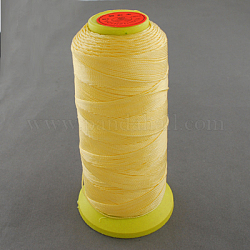 Filo da cucire di nylon, giallo champagne, 0.8mm, circa 300m/rotolo