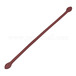 Pu Ledertaschengriffe, für Schmuckschatulle Zubehör, indian red, 59.8x1.55~3.2x0.25 cm, Bohrung: 1.8 mm