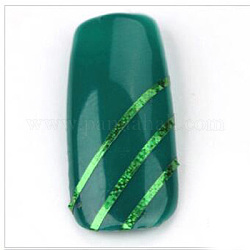 Striping Tape Line, Self-Adhesive Nail Art Stickers Roll, Wave Strip, Laser Color, Green, 1mm, about 20m/roll