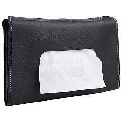 Bolsa de pañuelos gorgecraft de piel sintética, Rectángulo, negro, 233x151x13.5mm