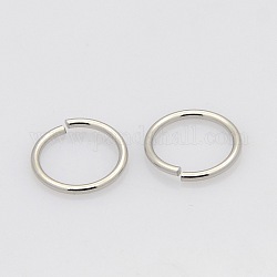 Ring 304 Edelstahl Ringe springen, geschlossen, aber löten, Edelstahl Farbe, 18 Gauge, 10x1 mm, Innendurchmesser: 8 mm