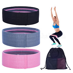 Resistance Loop Bands, Resistance Exercise Bands, for Home Fitness, Stretching, Strength Training, Pilates, Mixed Color, Gray+Pink+Black, 78x8.2cm, 3pcs/bag