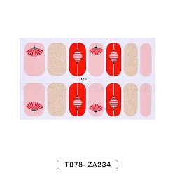 Glitzerpuder Nail Art Full-Cover-Sticker, Nagelkunstfolie im chinesischen Stil, mit kostenlosen doppelseitigen Nail Art Maniküre-Pufferdateien, für frauen mädchen winter nägel dekorationen, anderes Muster, 100x60 mm