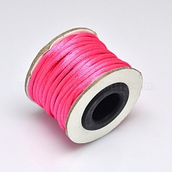 Макраме Rattail китайские шнуры узел приготовления круглый нейлон плетеный строк темы, красно-фиолетовые, 2 мм, около 10.93 ярда (10 м) / рулон