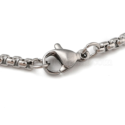 201 нержавеющая сталь эмалированная гитара подвеска коробка цепи ожерелья NJEW-M076-01P-03-1