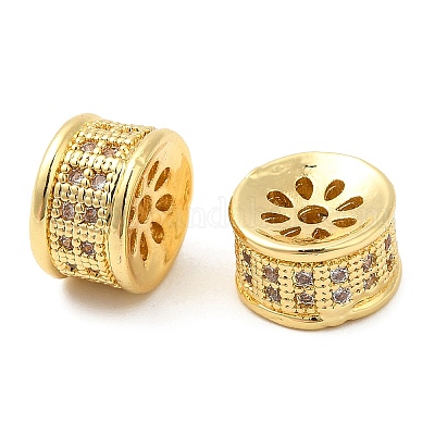 Латунные микропаве из прозрачного кубического циркония KK-I705-12G-1