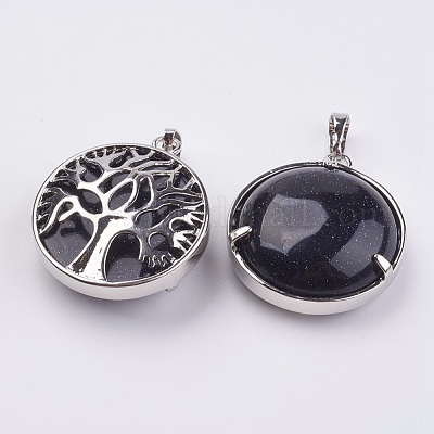 Синтетический синий авантюрин подвески KK-K216-A07-1