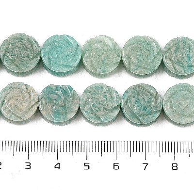 Нити резных бусин из натурального амазонита G-B134-A01-01-1