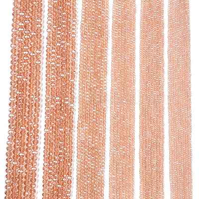 Стеклянные бусины с гальваническим покрытием  EGLA-A044-T1mm-A21-1