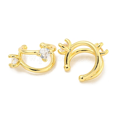 Серьги-манжеты из циркония EJEW-C104-157G-1