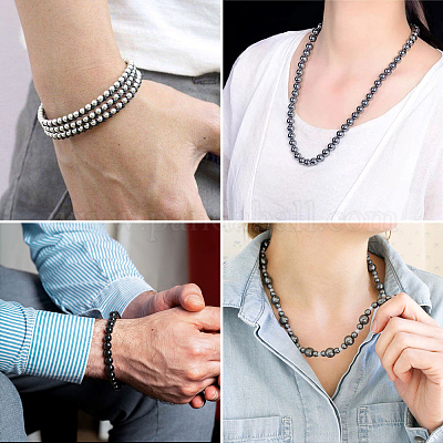 8 нити 8 стиля немагнитные синтетические гематитовые бусины нити G-TA0001-41-1