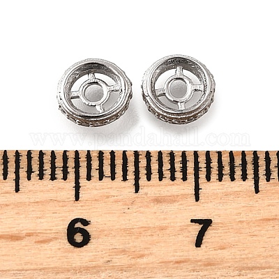 925 бусина из чистого серебра с микропаве и прозрачным фианитом STER-F061-09P-1