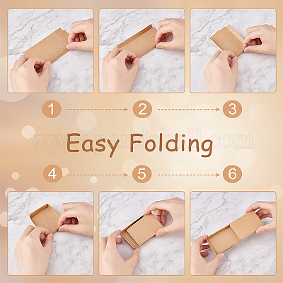 Прямоугольные складные картонные ящики для бумаги CON-WH0094-15B-1