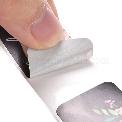 Цветочный узор бумажные подарочные бирки наклейки DIY-C011-01A-1