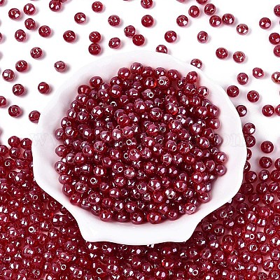 Непрозрачные цветные стеклянные бусины SEED-N007-34E-1